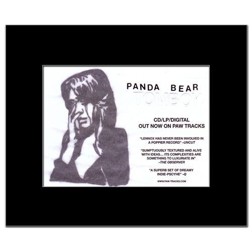 PANDA BEAR   Tomboy   Black Matted Mini Poster