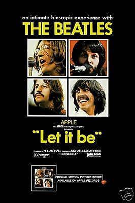 British Invasion The Beatles * Let It Be* Movie Poster U.S. Release 