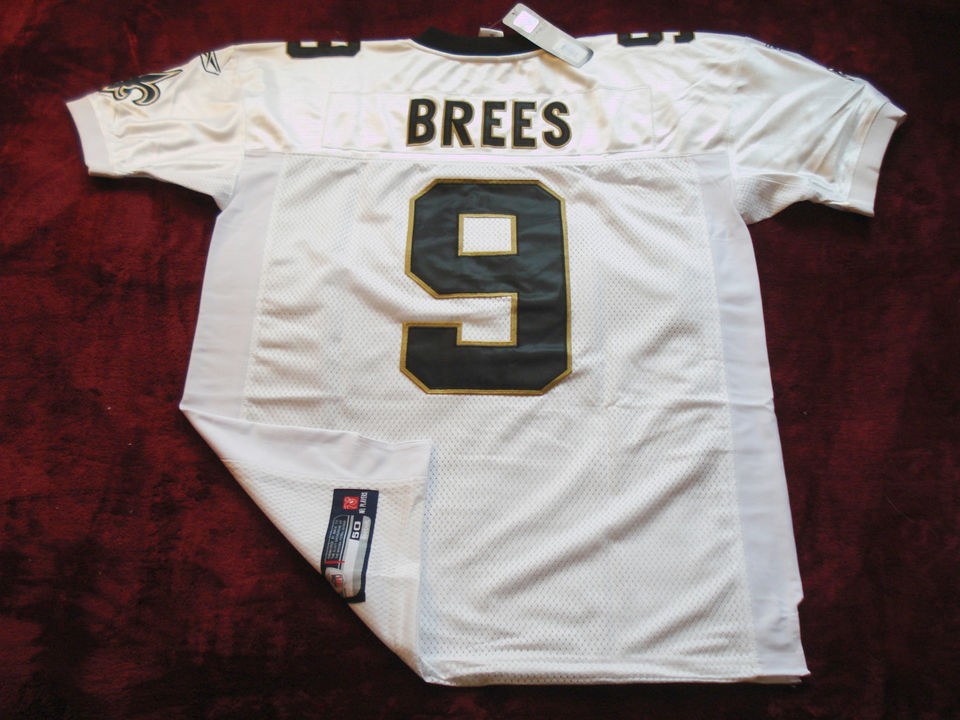 DREW BREES SAINTS WHITE NFL SEWN JERSEY   CHOOSE SIZE