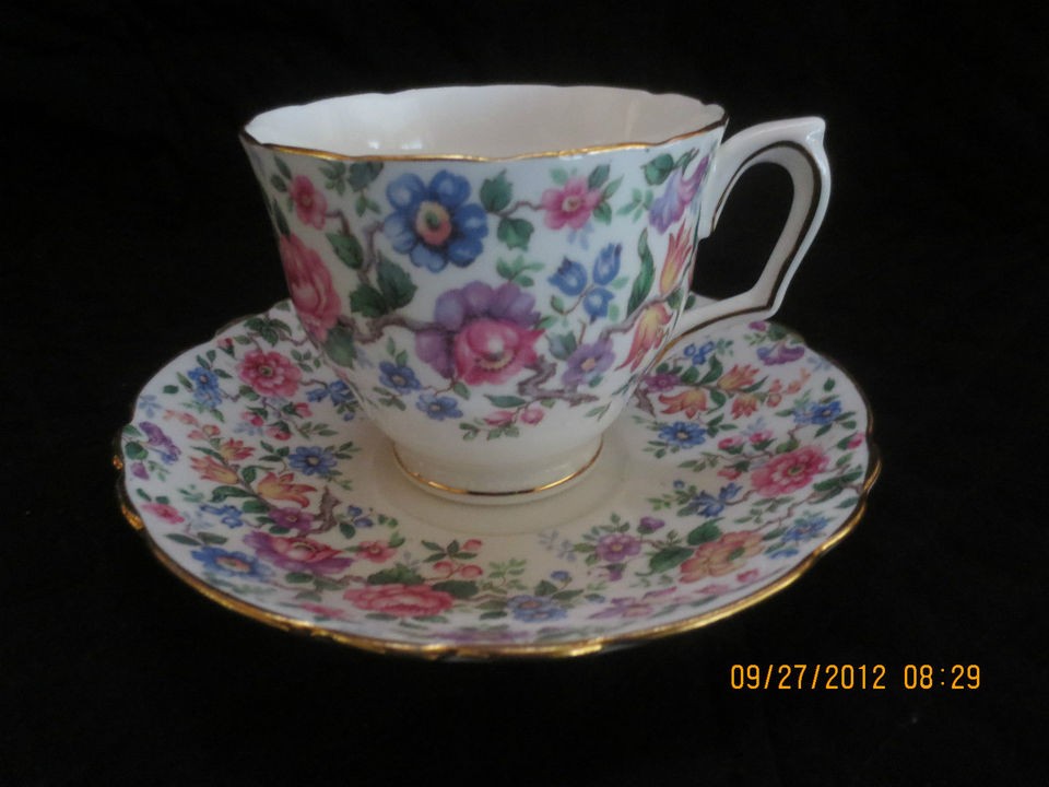 1938 VINTAGE CHINTZ CROWN STAFFORDSHIRE, BLOSSOM FESTIVAL/MAYTI​ME 