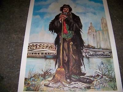 CINCINNATI HOBO CLOUN BUM POSTER, L SPIEGEL, REDS,