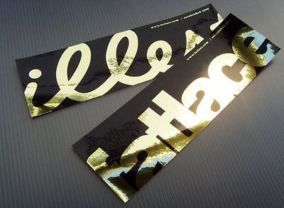 illest fatlace stickers bumper speedhunters 2 pcs. chrome gold 