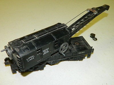 Lionel 2460 BUCYRUS ERIE 12 Wheel Class 50 Railrod Crane MISSING CAB 