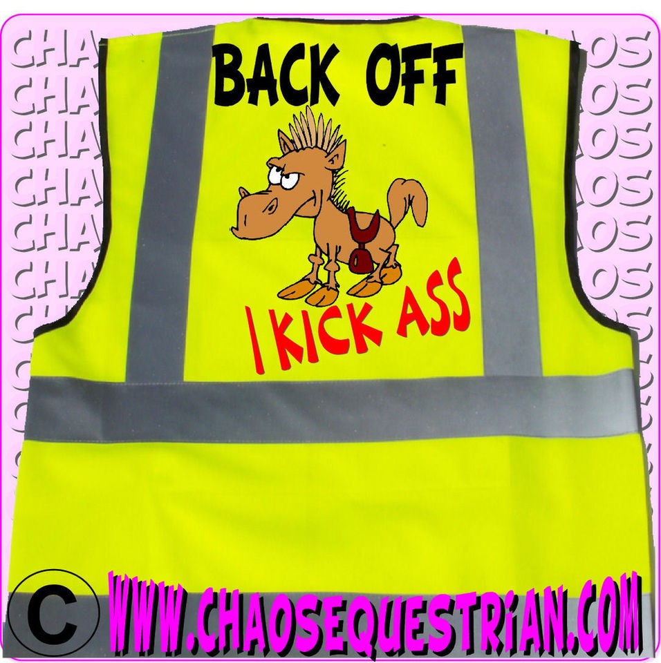 Horse Riding Safety Tabbard Hi Viz Jacket Hi Vis Hi Viss Back Off I 