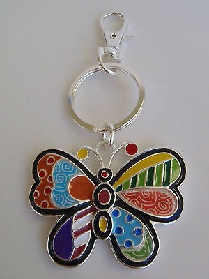 BUTTERFLY KeyRing Keychain Key Chain Purse Accessory Pop Art 