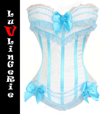 868WBL Moulin Rouge Victorian Boned Corset Bustier XL