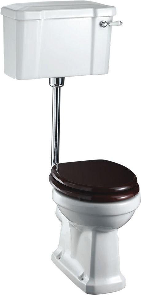 BURLINGTON LOW LEVEL TRADITIONAL LEVER TOILET WC SUITE & SOFT CLOSE 