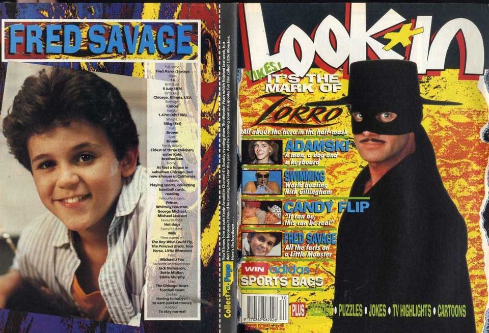   MAGAZINE 1990 #30 THE MASK OF ZORRO, FRED SAVAGE, CANDY FLIP, ADAMSKI