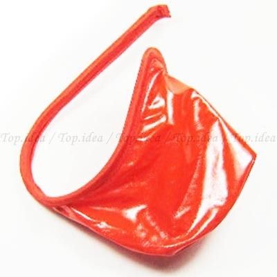   RED TARPAULIN SPANDEX INVISIBLE NO LINES SEDUCTIVE THONG MEN C STRING