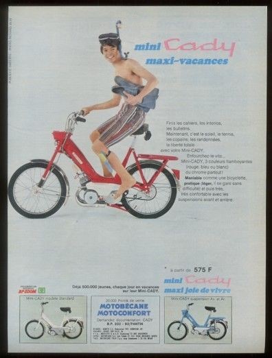 1970 Mini Cady motorcycle scooter photo French ad