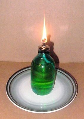 New Glass Oil Lamp 5 1/2 Tall x 2.25 diameter 10 wick