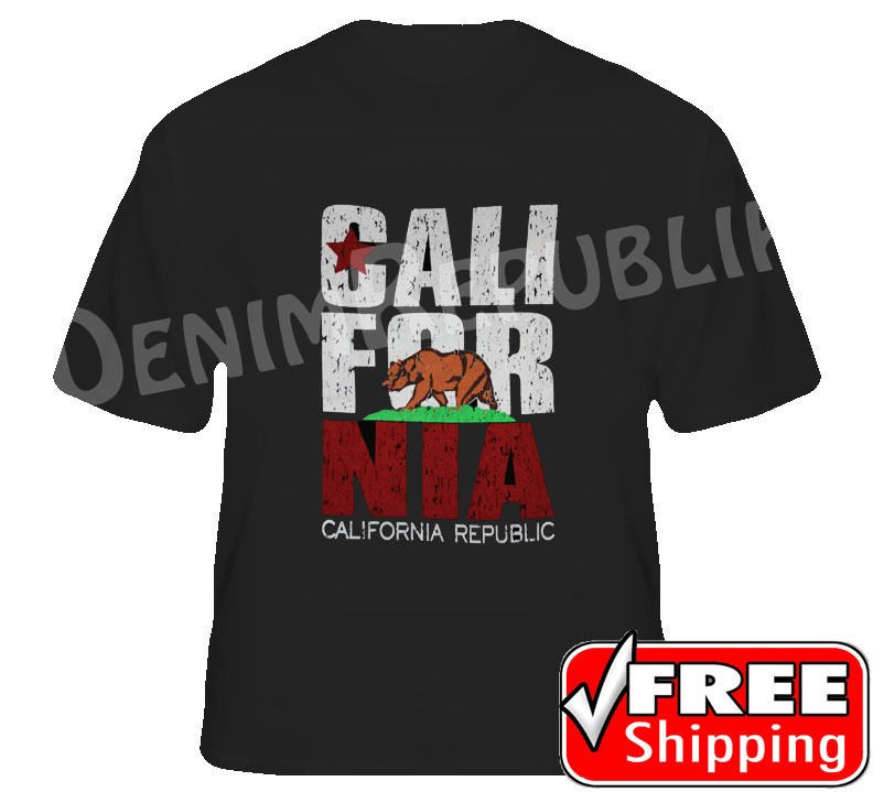 California Republic WOMENS & Youth Shirts So Cal Los Angeles Cali Bear 