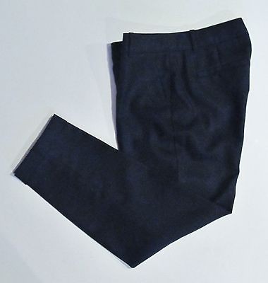 Crew Cafe Capri in Wool Petite 00 Navy