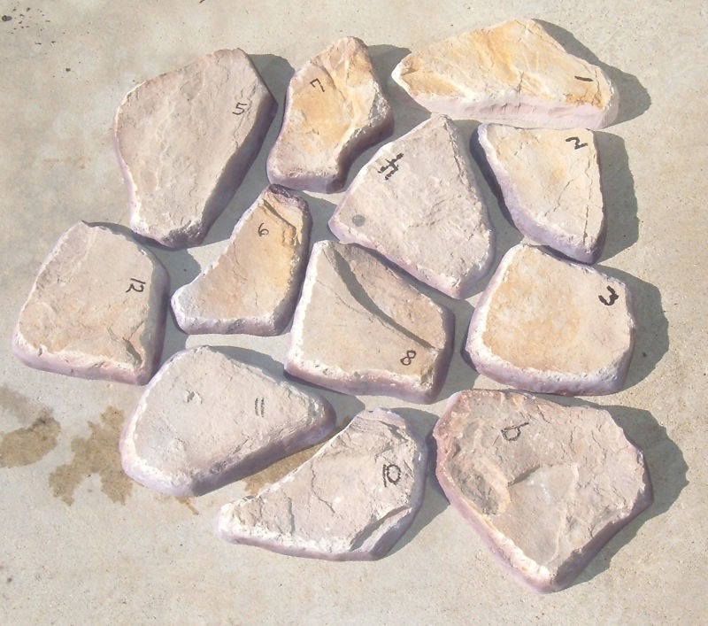 CONCRETE FLAGSTONE/FIEL​DSTONE VENEER STONE MOLDS 16pcs