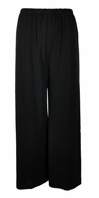 Caroline Rose Womens Matte Jersey Split Leg Pants Black   Sizes XS, M 