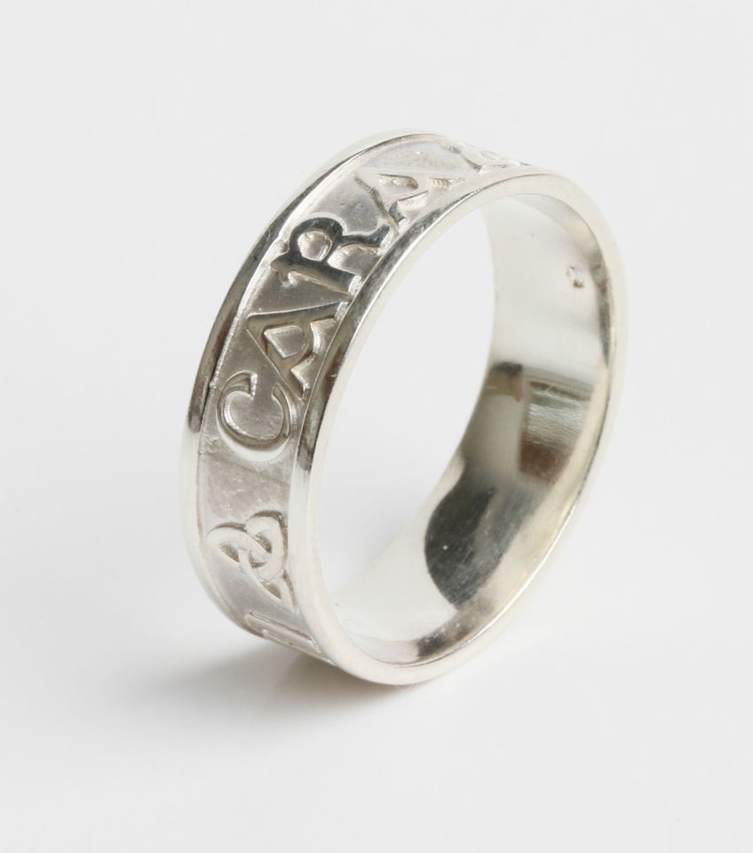   10k White Gold Irish Handcrafted Mo Anam Cara My Soulmate celtic ring