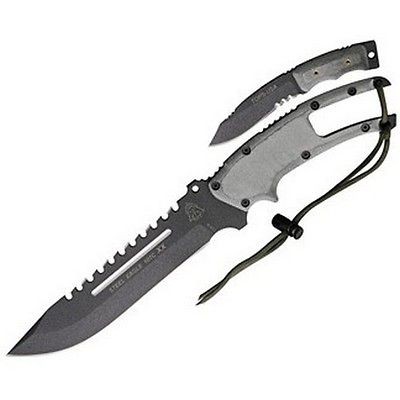 Tops Se107c Xx Steel Eagle Combo Knife W/ Mini Eagle Ballistic Nylon 