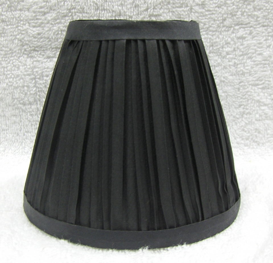 New BLACK Pleated Mini Chandelier Lamp Shade