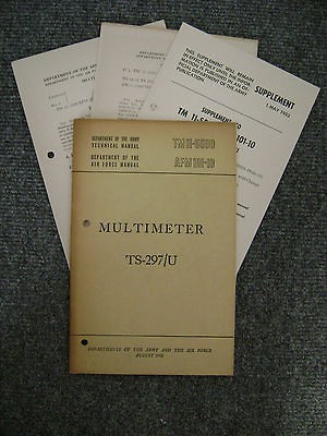   Manual Multimeter TS 297/U ~ Aug 1948 ~ with supplemental changes