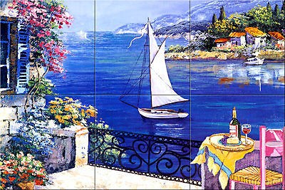 6x6 Ocean Ceramic Art_PATIO OUTDOOR VIEW 5_6 Tile Mural