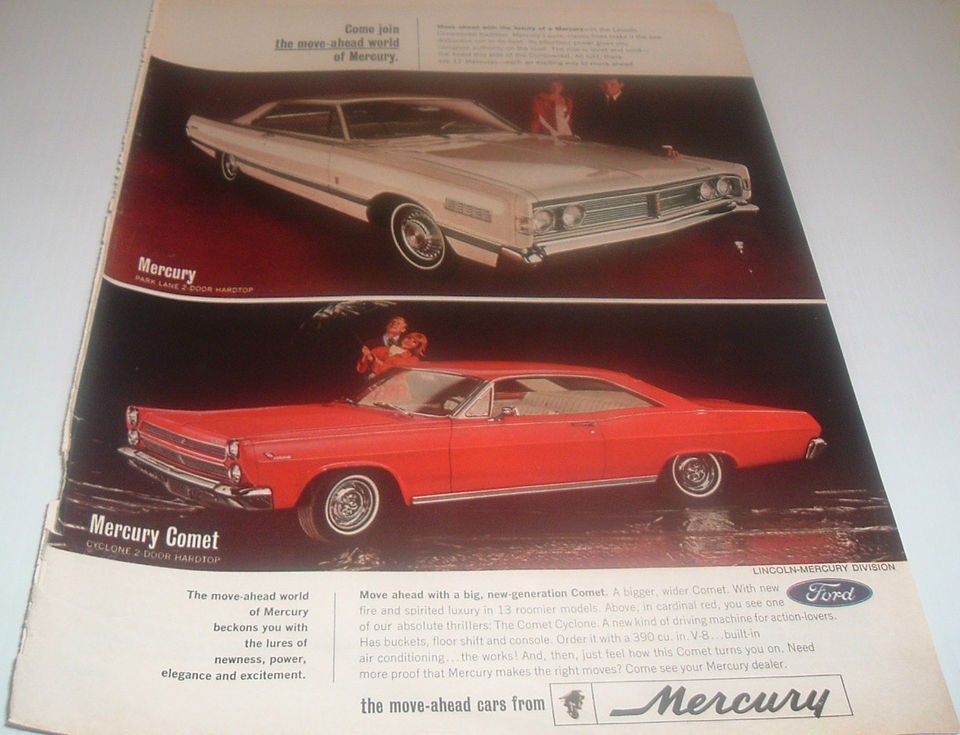 1966 Mercury Parklane Comet Cyclone print ad SEE MY STORE