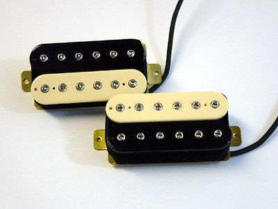 Dragonfire Hexbuckers Humbucker Pickup Set  Zebra  Bridge & Neck