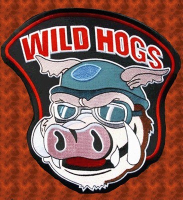 WILD HOGS MOVIE EMROIDERED IRON ON 12 INCH BIKER PATCH