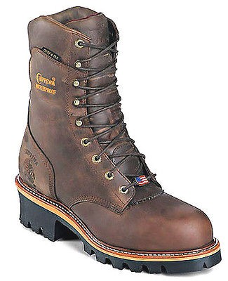 CHIPPEWA MEN US 13 EEE WATERPROOF MADE IN USA VIBRAM LUG SOLE LOGGER 