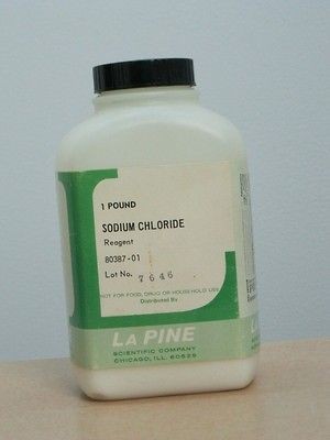 Sodium chloride reagent grade 1 pound La Pine Scientific Company 80387 