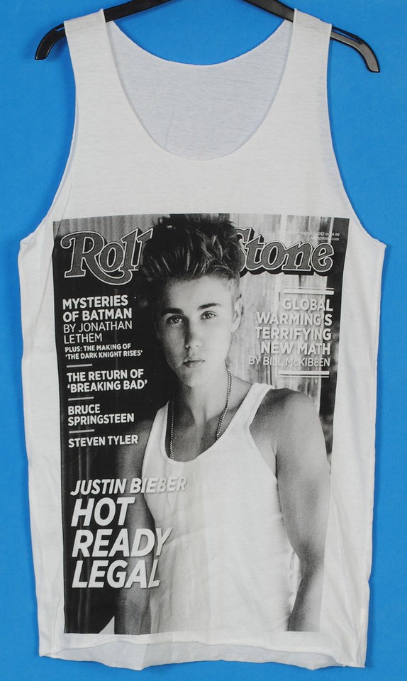 Justin Bieber Super Boy R&B Teen Pop Tank Women L NEW