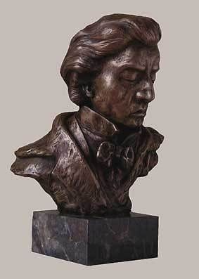 Fryderyk Frédéric Chopin, Bust, Cold Cast Bronze, Art Dog