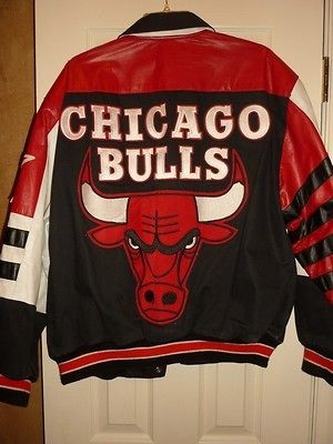   Vintage Jeff Hamilton CHICAGO BULLS NBA Varsity Jacket Size LARGE HTF