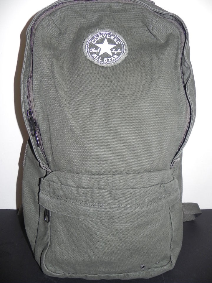 CONVERSE CANVAS CHUCK TAYLOR BACKPACK in GREY ARMY GREEN