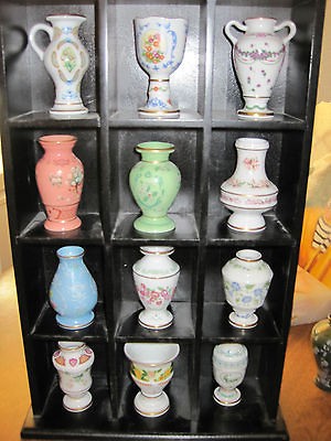 Fitz and Floyd SET of 12 FINE PORCELAIN bud vases