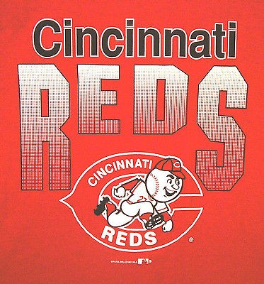 Vintage CINCINNATI REDS T Shirt (91) SUPER COOL NICE WOW M/L