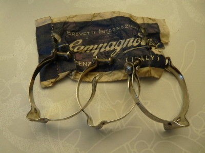   NOS Campagnolo top tube BRAKE cable guides Nuovo record CLAMPS CLIPS