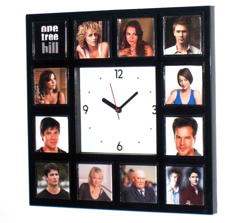 One Tree Hill Clock with 12 pictures