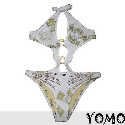 1PCS New Sexy White Girls Classic Monokini Bikini Swimwear Bathing 