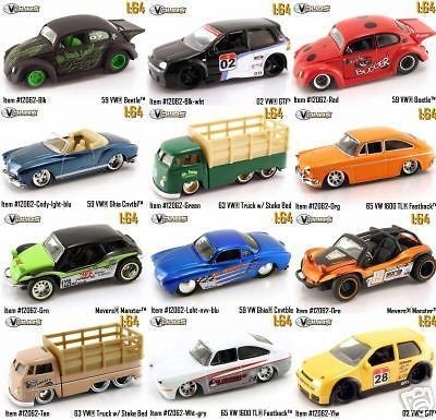 DUBS VDUBS WAVE 3 JADA SET OF 12 VW VOLKSWAGON 1/64