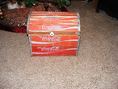   Vintage Antique Coca COLA Coke WOODEN CHEST TRUNK w Hinges 3 Crates