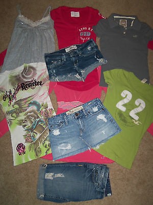 Junior girls clothes lot size 0 XS, S Hollister Aeropostale HUGE LOT 