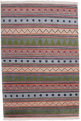 Contemporary Modern Green Tibetan Large Area Rug Rugs Carpet 60 Knots 
