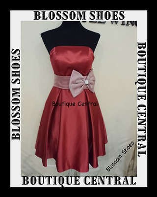 PROM COCKTAIL EVENING FORMAL WOMEN RACE FASHION PARTY DRESS RED/IVORY 
