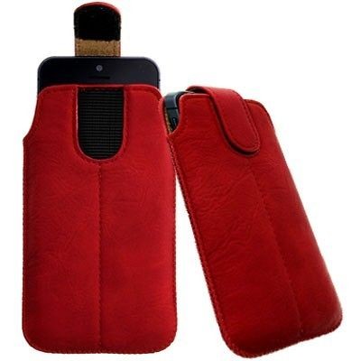 RED SECURED POUCH CASE COVER WALLET HOLSTER fOr Samsung Convoy 2