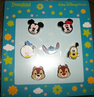 Disney Cute Characters heads lanyard booster 7 pin set