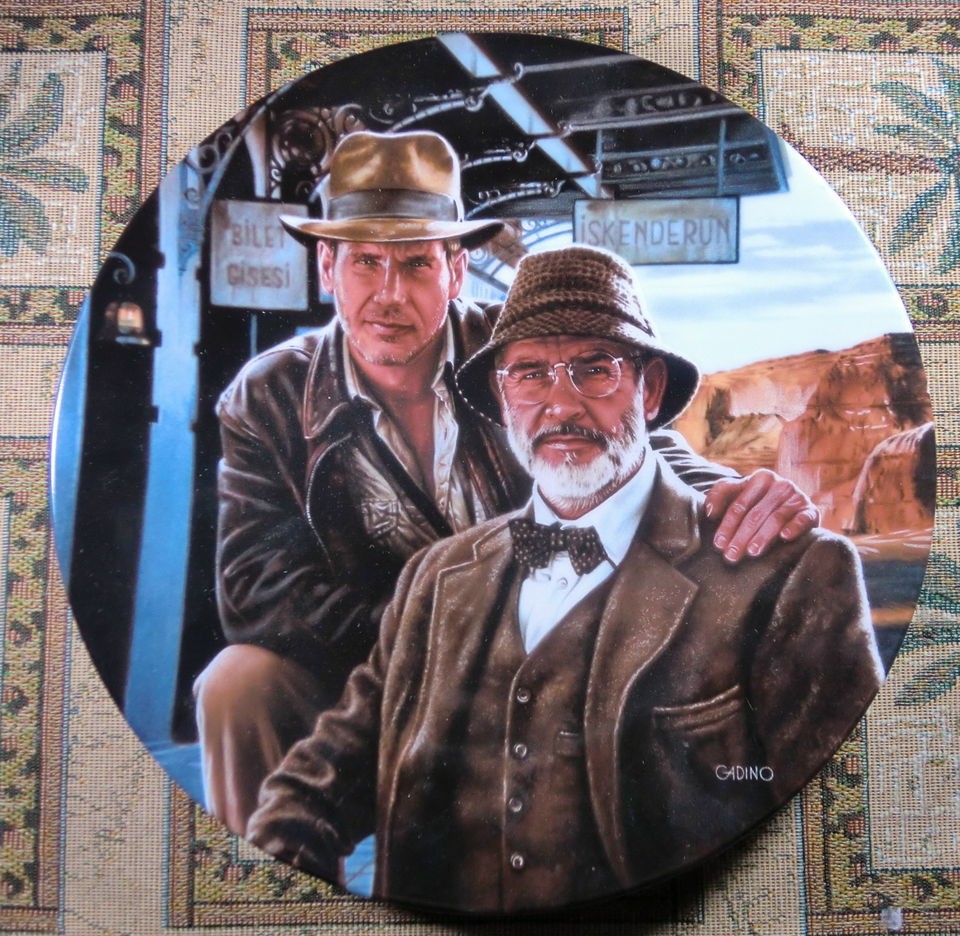   Jones & His Dad in The Last Crusade Collectors Plate Sean Connery