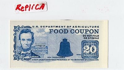 Novelty 20 dollar food stamp Coupon Reprint Replic a on PopScreen