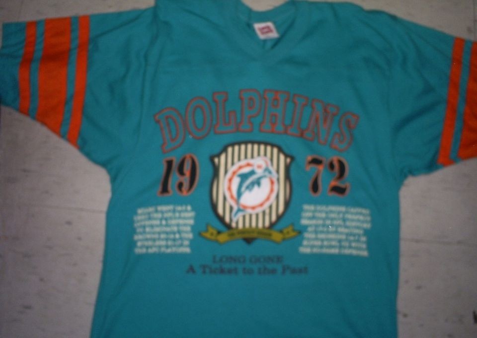 VINTAGE MIAMI DOLPHINS FOOTBALL COTTON JERSEY SIZE M