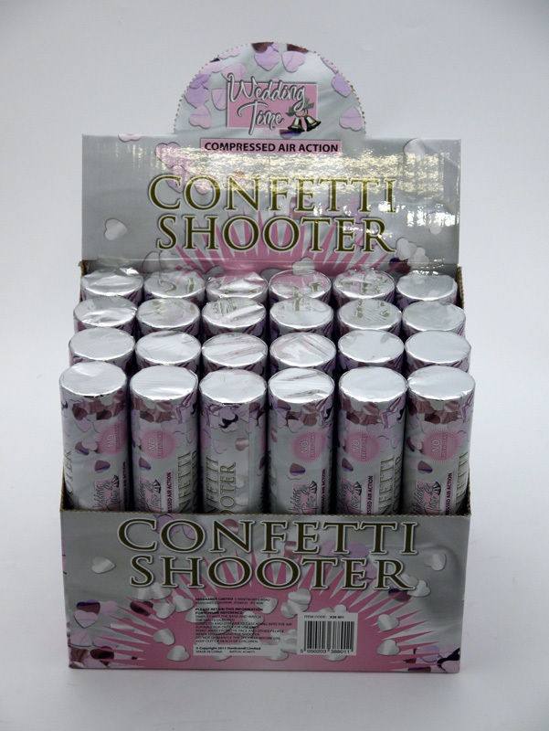 WEDDING DAY CONFETTI SHOOTER 6 IN A PACK