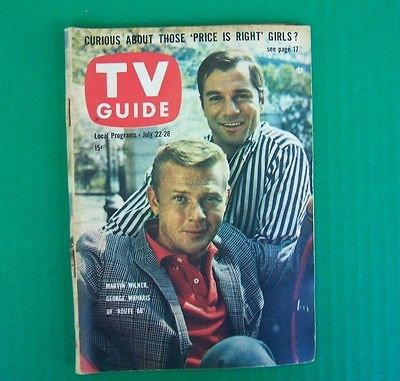 VINTAGE TV GUIDE VOL 9 NO 29 JULY 22 1961 ROUTE 66 MARTIN MILNER 